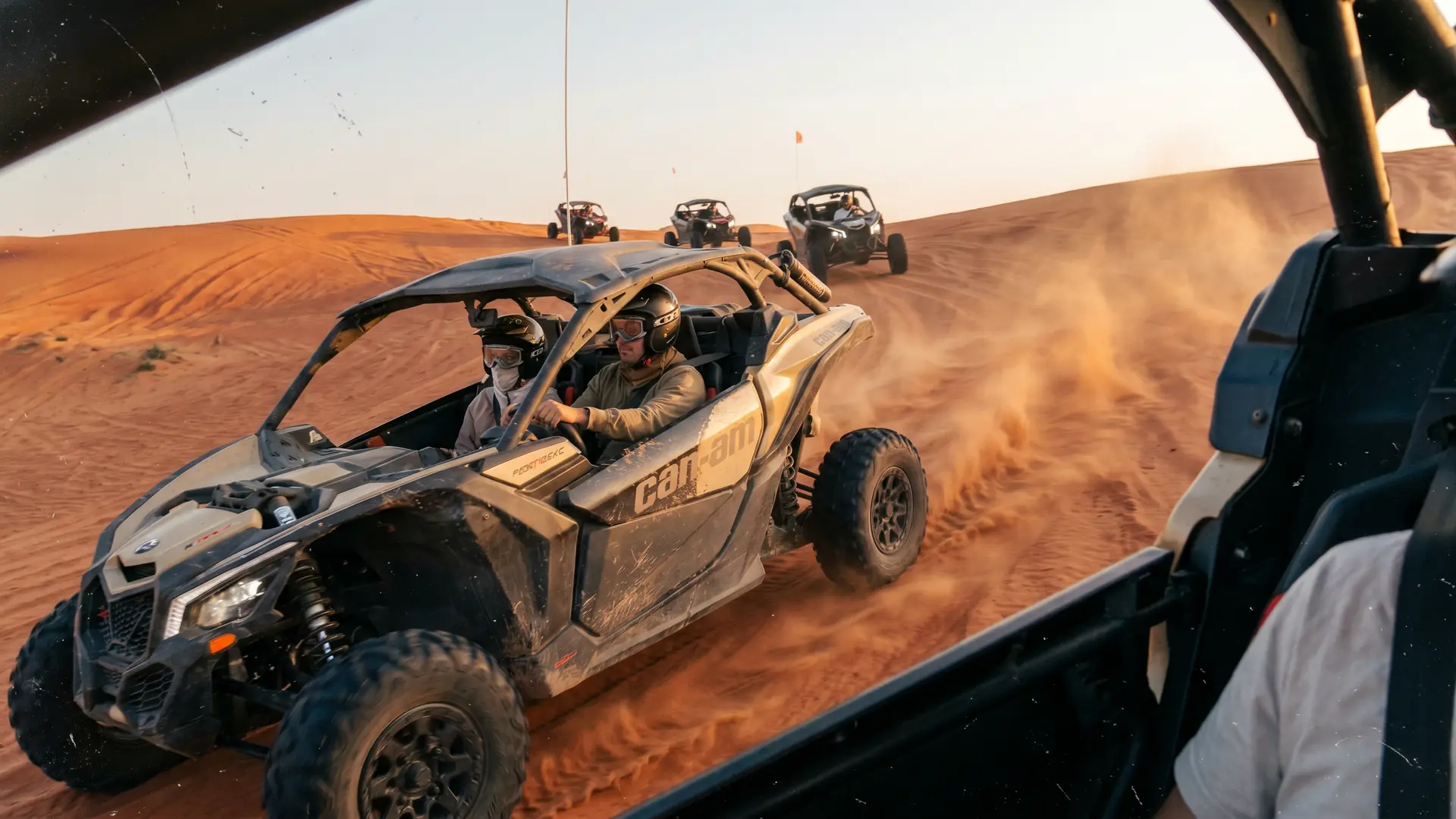 Can-Am Maverick X3 2-Seater Dubai Can-Am dune buggy ride in Lahbab red dunes Dubai - Desert Buggy Rental Dubai