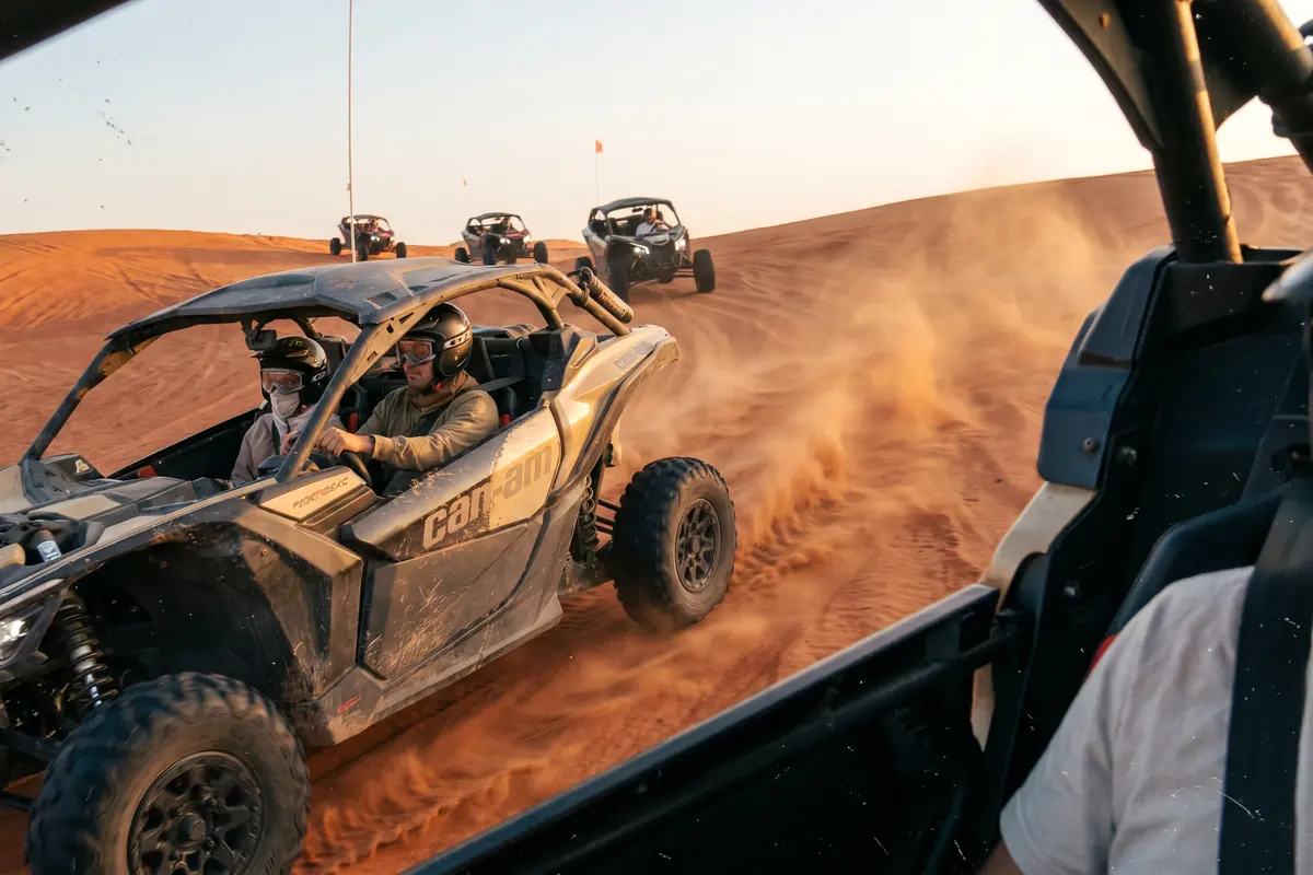 Can-Am Maverick X3 RS Turbo RR 2-Seater Dubai Can-Am dune buggy ride in Lahbab red dunes Dubai - Desert Buggy Rental Dubai