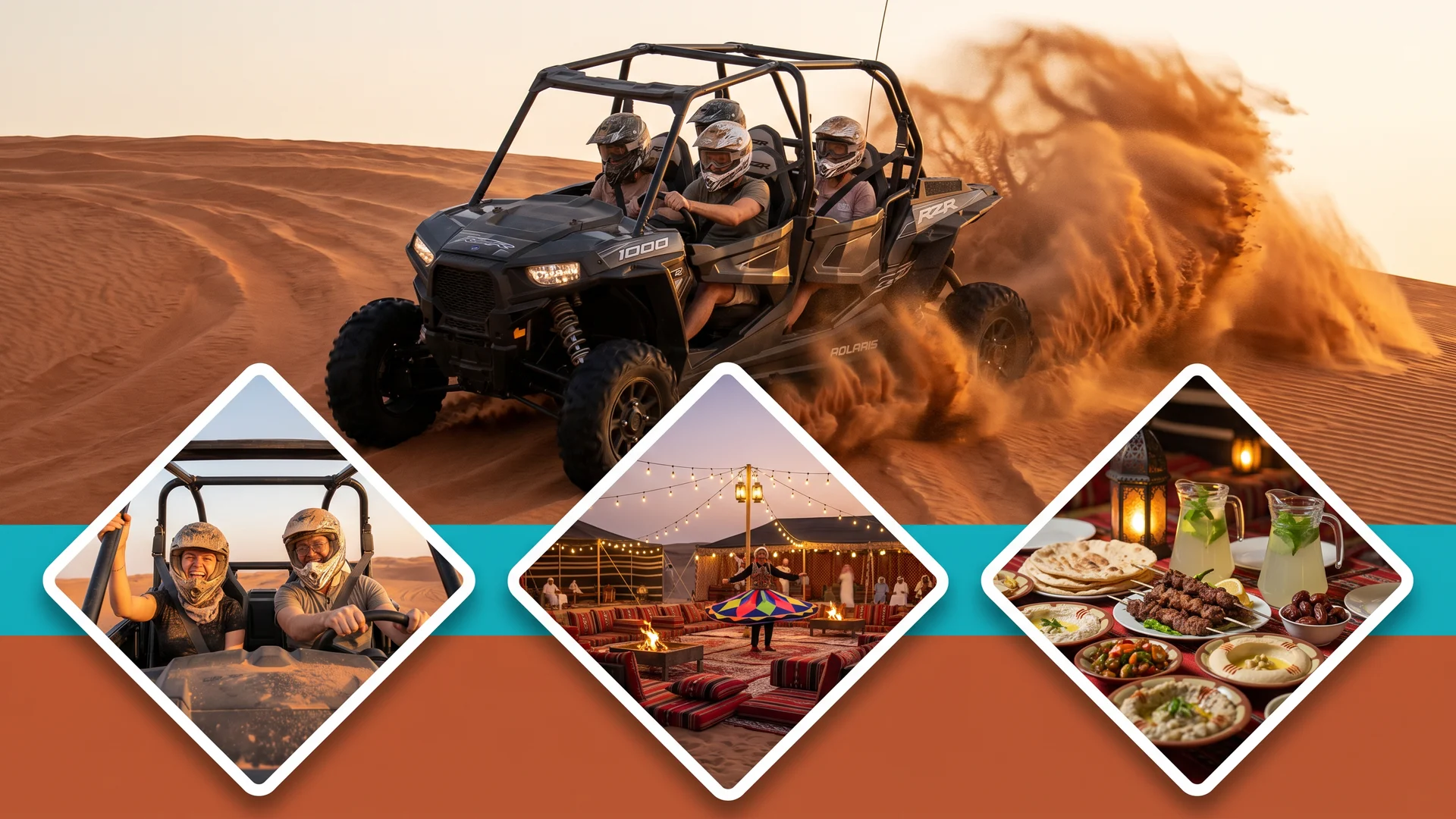 4-Seater Polaris + BBQ combo - Desert Buggy Rental Dubai