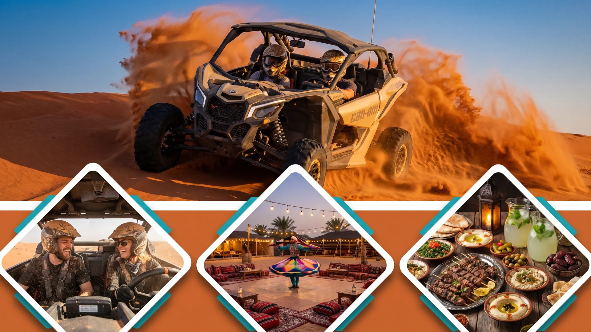 2-Seater Can-Am + BBQ combo - Desert Buggy Rental Dubai