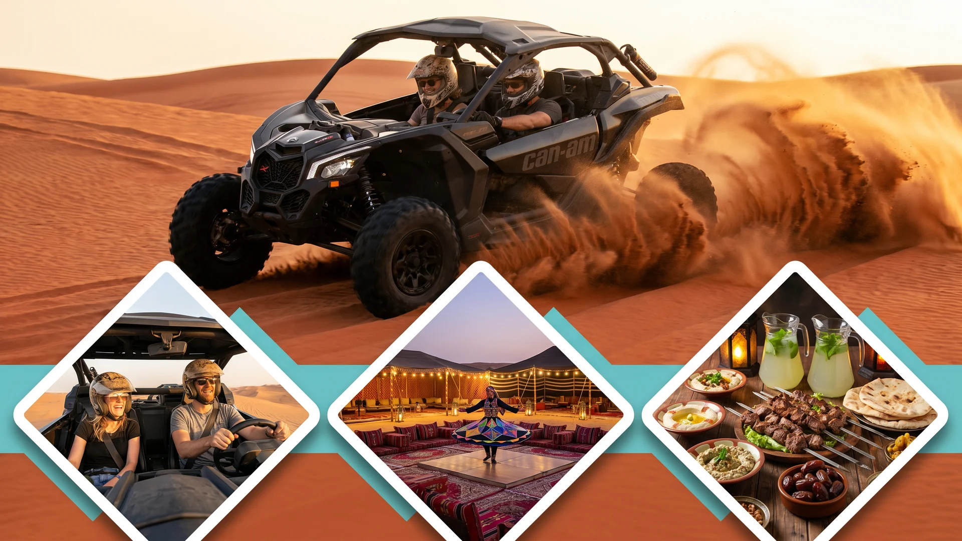 Maverick R + BBQ combo - Desert Buggy Rental Dubai