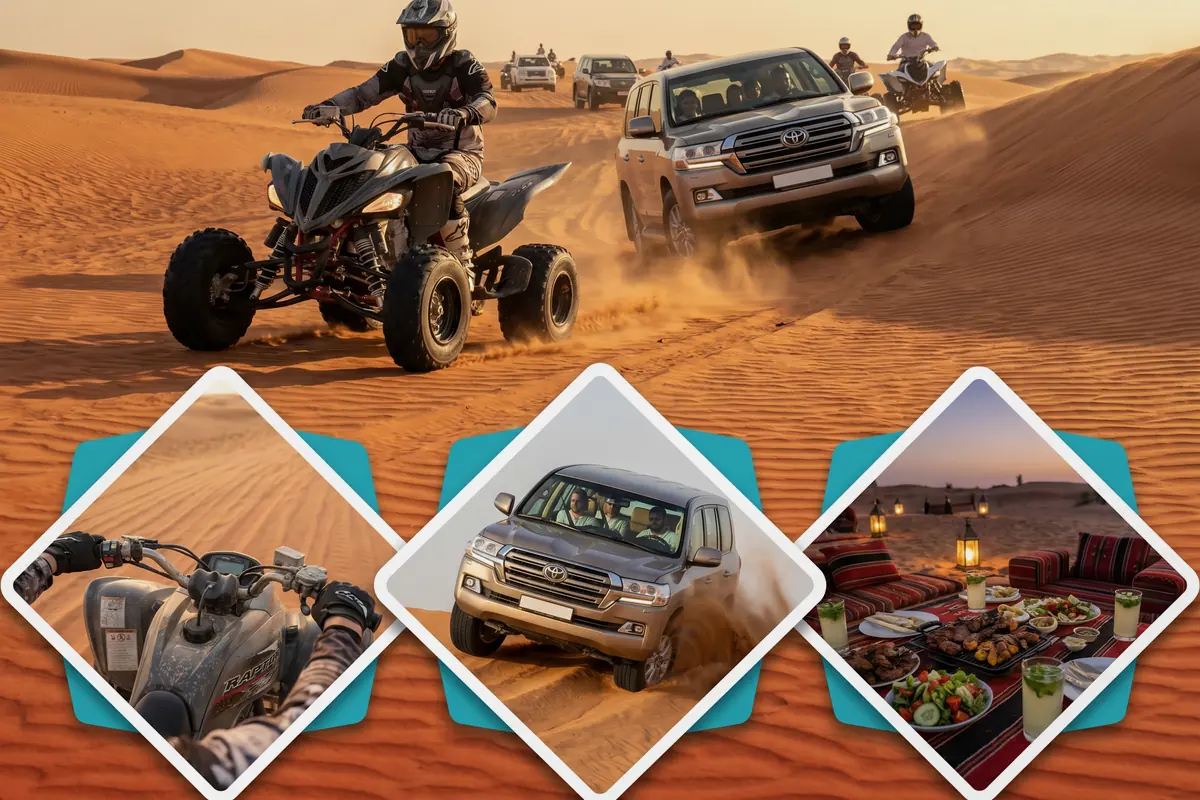 Evening Safari with Quad Bike + BBQ combo package with Dubai desert activities - Desert Buggy Rental Dubai