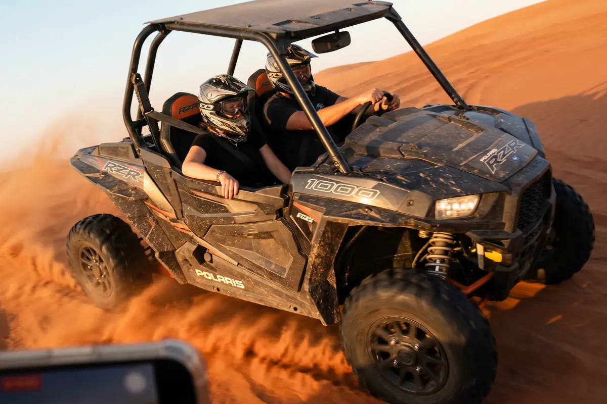 Polaris RZR 1000 2-Seater Dubai Polaris dune buggy ride in Lahbab red dunes Dubai - Desert Buggy Rental Dubai