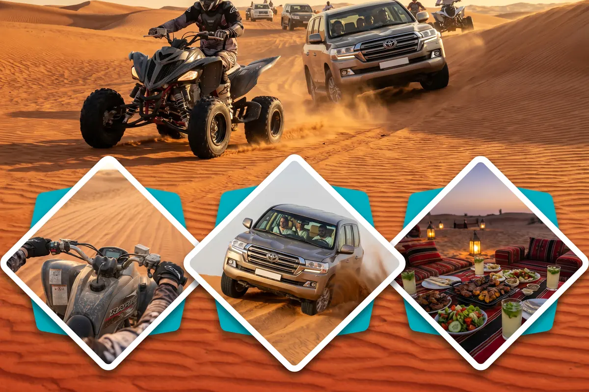 Quad Bike + Desert Safari Combo Dubai combo package with Dubai desert activities - Desert Buggy Rental Dubai