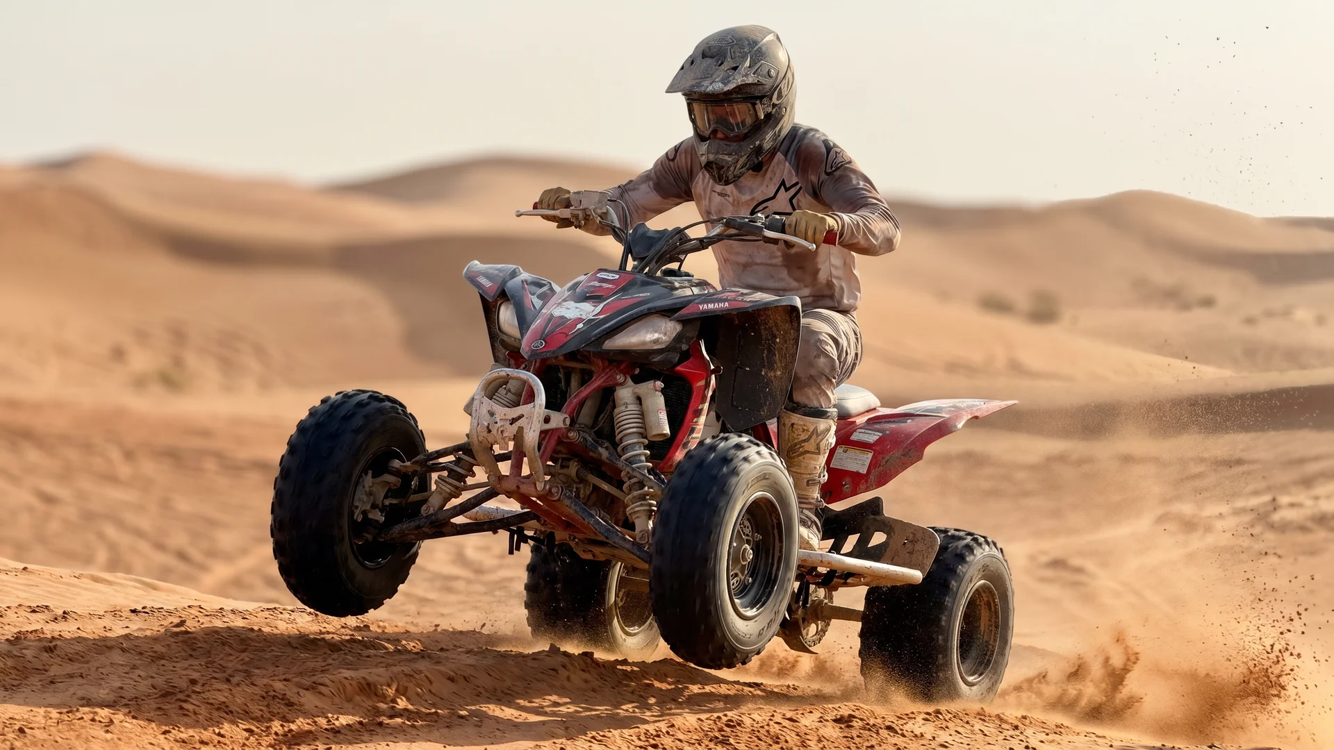 Yamaha 400cc Turbo in Lahbab red dunes Dubai - Desert Buggy Rental Dubai