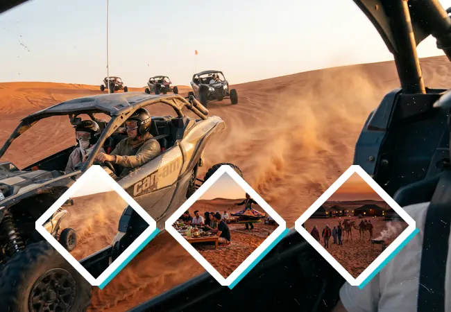 Hub combo quad et safari à Dubai avec activités dans le désert de Dubai - Location de buggys du désert à Dubaï