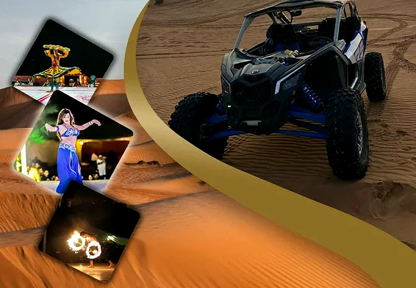 Can-Am dune buggy with Bedouin halal BBQ dinner camp in Dubai desert - Desert Buggy Rental Dubai