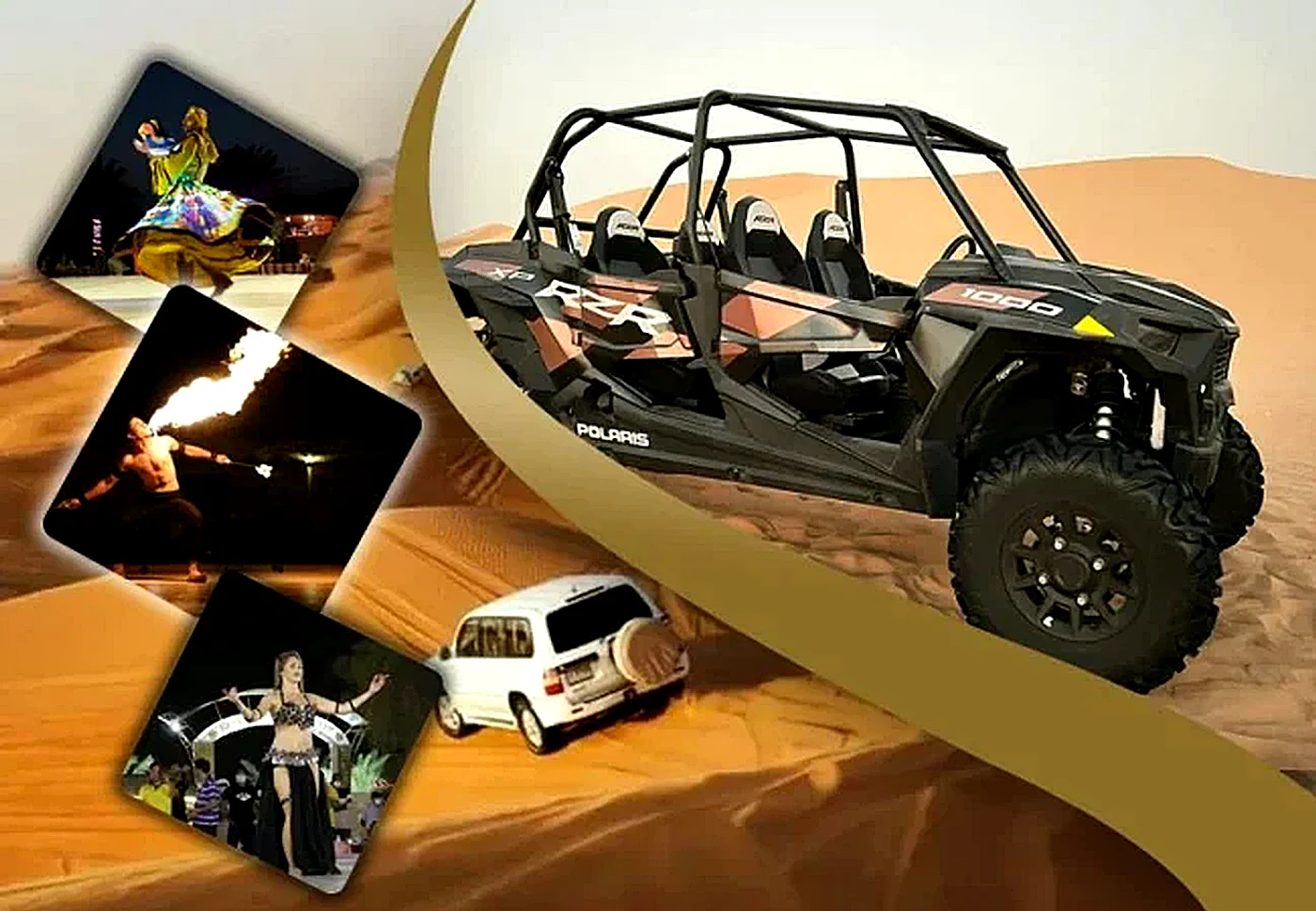 4 Seater dune buggy with halal BBQ dinner camp in Dubai desert - Desert Buggy Rental Dubai