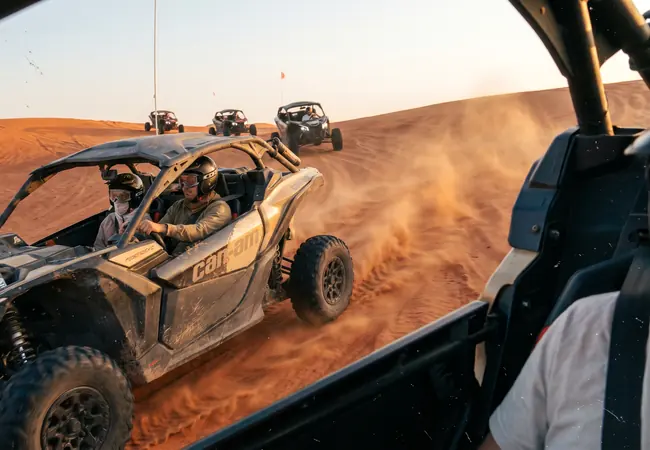 Polaris RZR 1000 2-Seater Dubai combo package with Dubai desert activities - Desert Buggy Rental Dubai