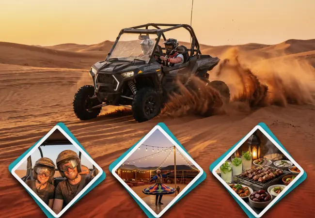 Polaris RZR 1000 2-Seater Dubai combo package with Dubai desert activities - Desert Buggy Rental Dubai