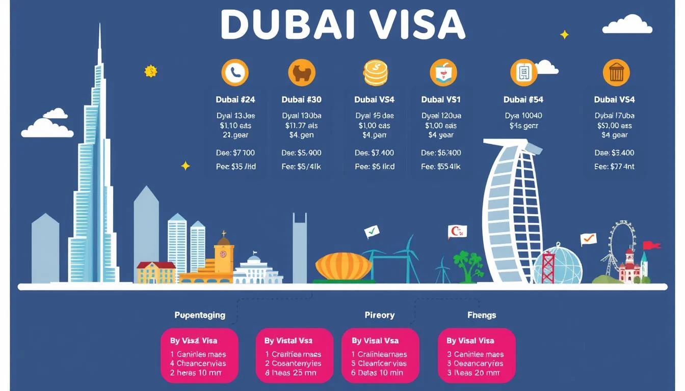 Tourists presenting their passports and visas at Dubai International Airport immigration counter, ready to explore the city