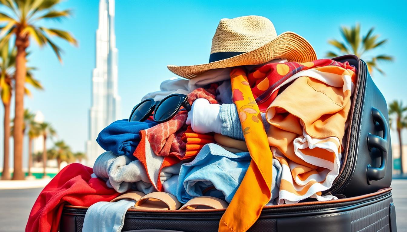 Tourists enjoying Dubai's mild fall weather, dressed in comfortable and stylish clothing suitable for exploring the city's attractions
