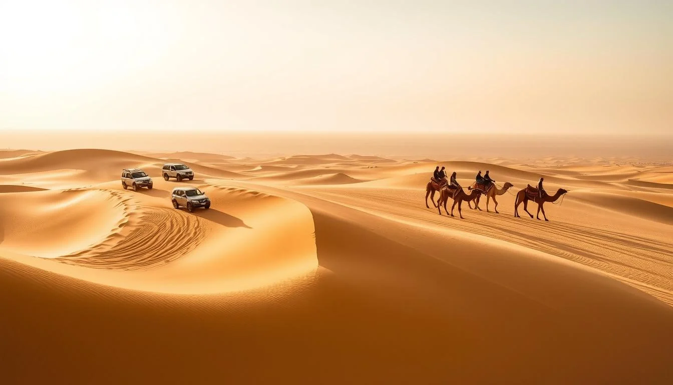 What is the difference between dune bashing and desert safari?