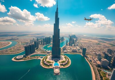 Burj Khalifa aerial view