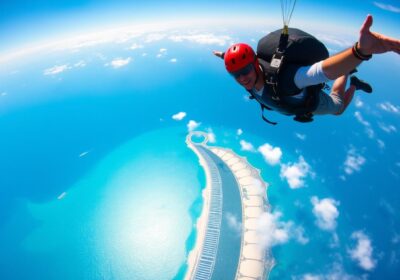 Skydiving over Palm Jumeirah