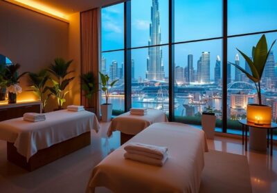 Spa with Burj Khalifa view