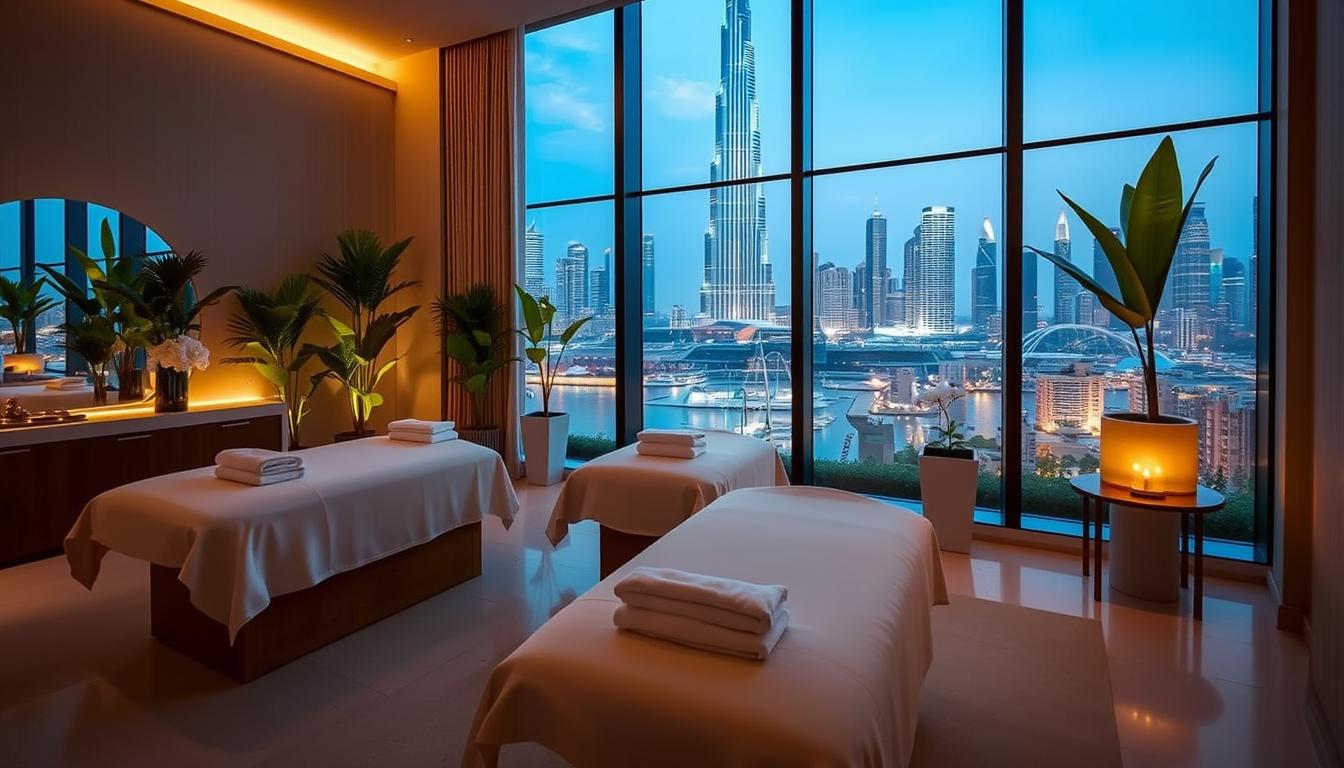 Spa with Burj Khalifa view