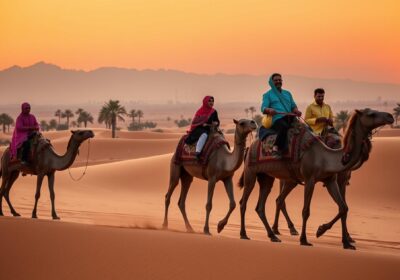 Cultural camel riding Dubai