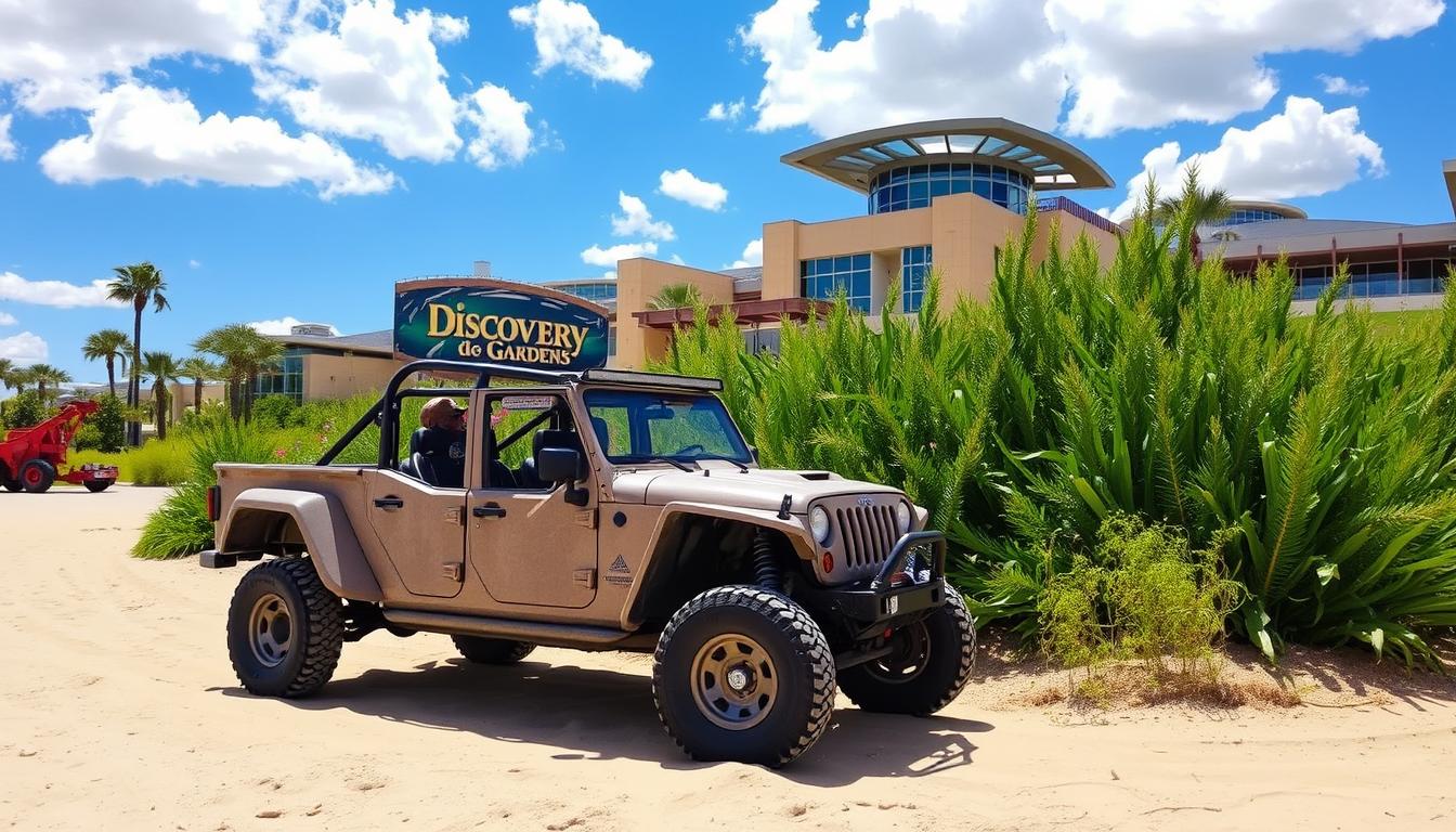 Dune buggy pickup near Discovery Gardens Dubai