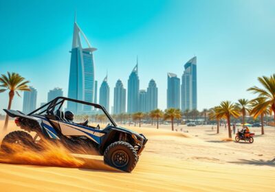 Dune buggy pickup near Jumeirah Beach Residence Dubai