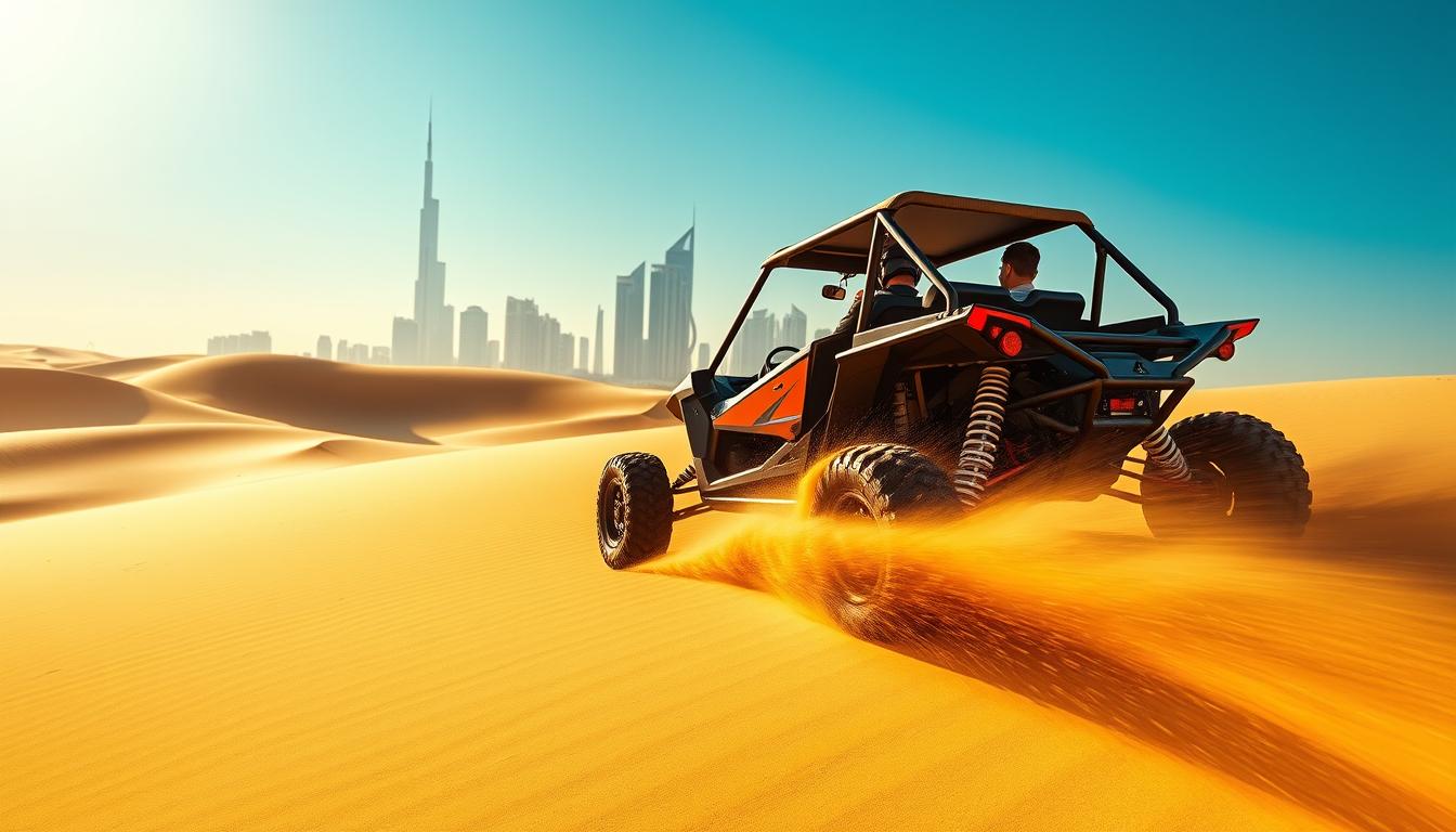 Dune buggy pickup near The Meadows Dubai