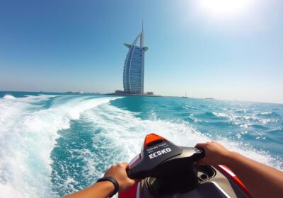 Jet skiing Burj Al Arab scenic views