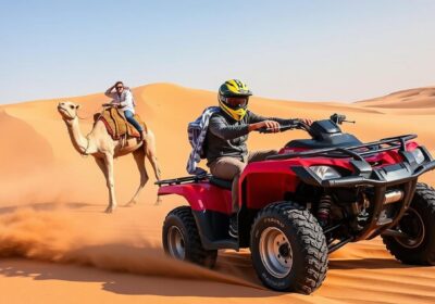 quad biking and camel riding dubai