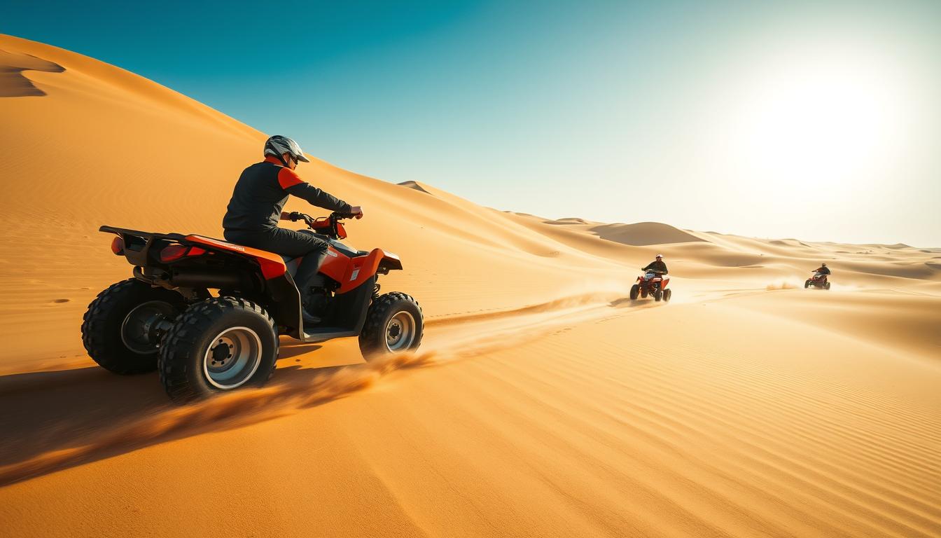 quad biking sand dunes dubai