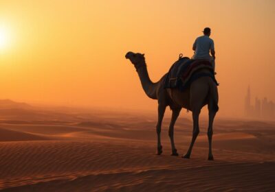 sunset camel ride dubai