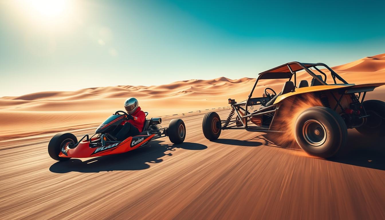 What is the difference between a go kart and a dune buggy?
