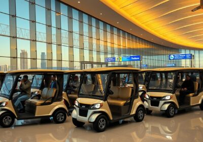 Where can I get free buggy service at Dubai airport?