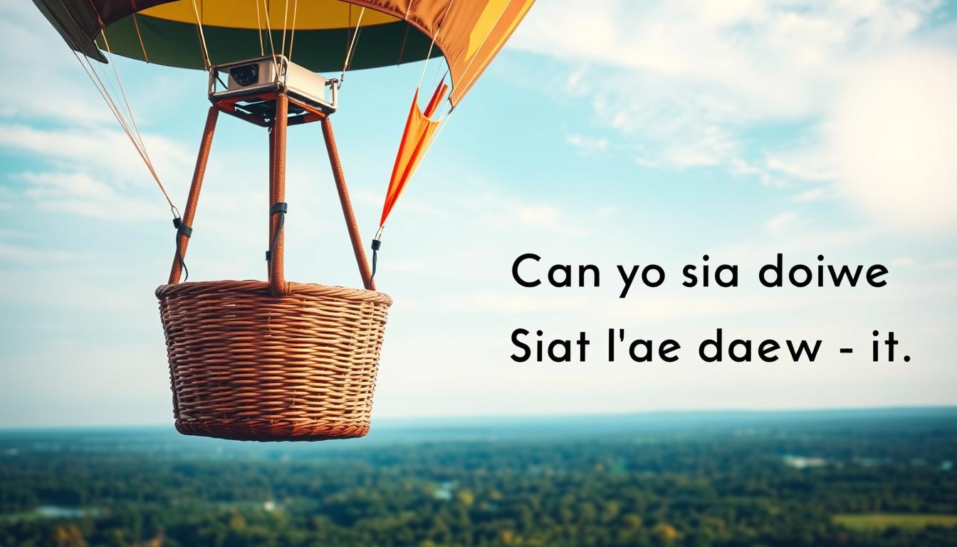 Can you sit down in a hot air balloon?