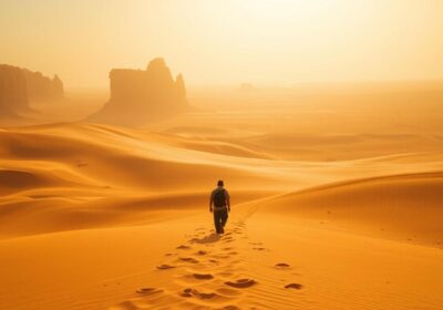 How hot is Dubai desert?