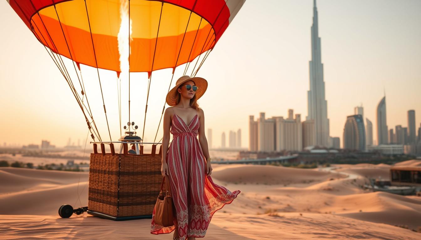 What do you wear on a hot air balloon ride in Dubai?