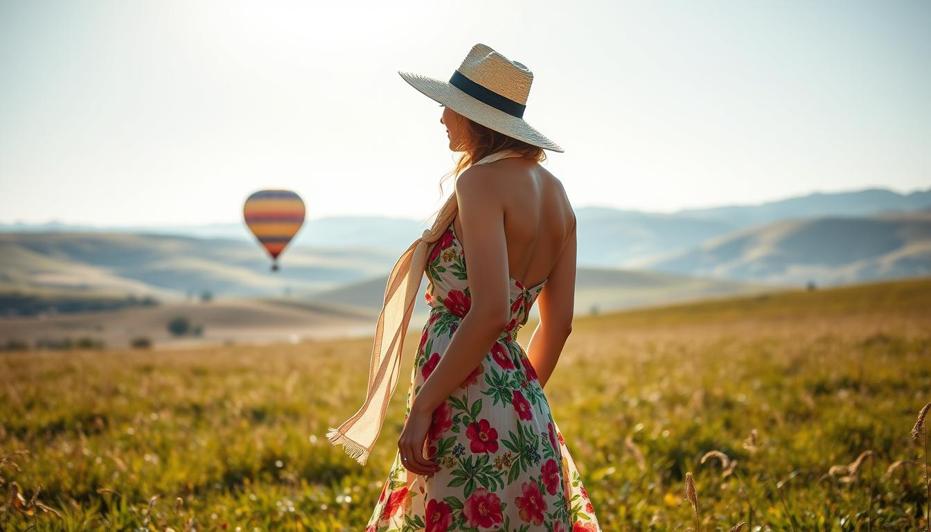 What to wear on a hot air balloon for a woman?