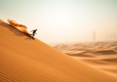 Sandboard à Dubaï : Glissez sur les dunes dorées !