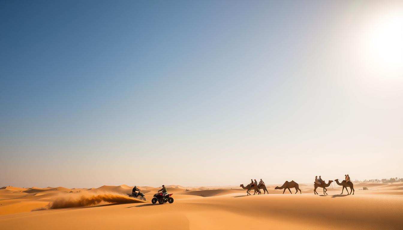 Combining Quad Biking with Dune Bashing and Camel Riding