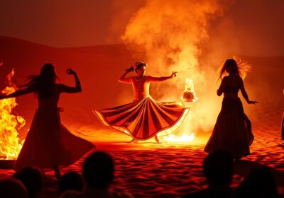 Live Entertainment at Desert Safari: Fire Show, Tanoura & Belly Dance