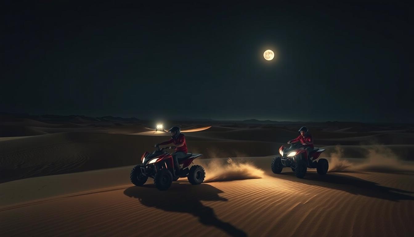 Quad Biking at Night: Discover the Desert Under the Moonlight