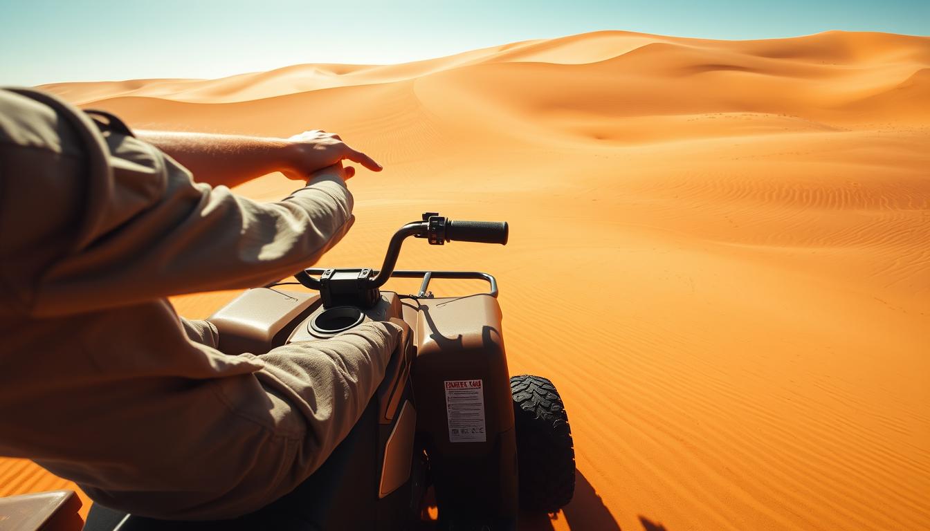How to Control a Quad Bike on Red Sand for Beginners