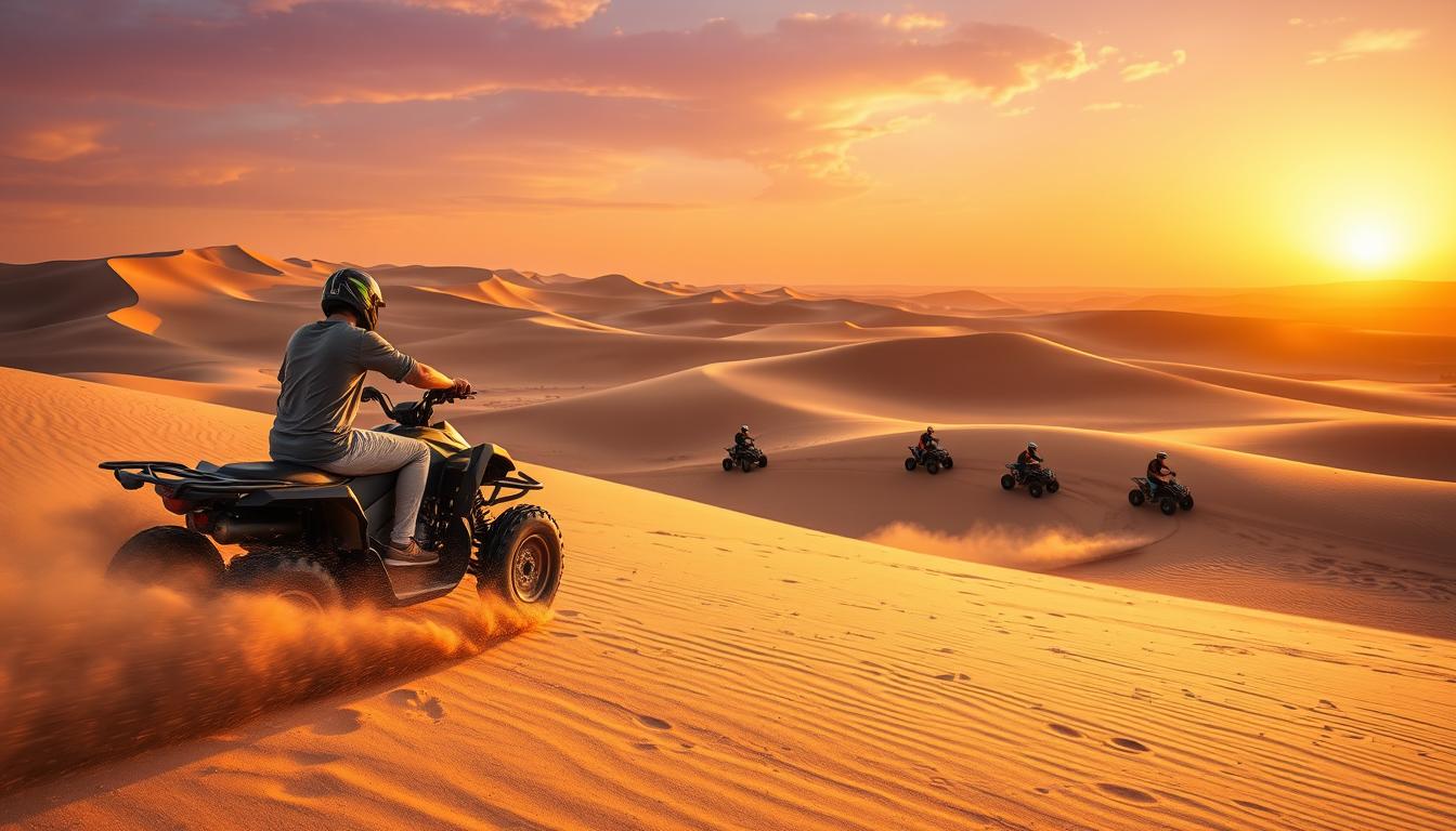 Sunset Quad Biking in Sharjah’s Golden Desert