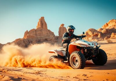 The Thrill of Quad Biking Around Fossil Rock, Sharjah